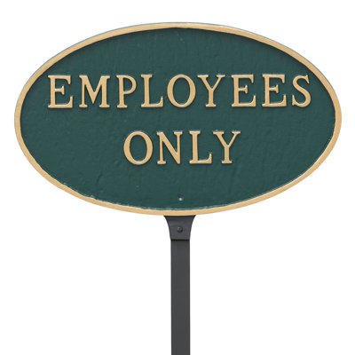 Enseigne de jardin seulement déclaration du personnel