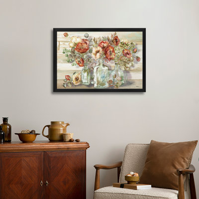 «Spice Poppies and Eucalyptus In Bottles Landscape», affiche encadrée par Tre Sorelle Studios