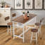Ensemble de table de bar 5 pièces Lysle avec tablette en métal, ensemble de salle à manger, table à hauteur de comptoir et 4 tabourets de bar Lysle-1151581810-1151581815-1146240954