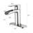 Stylish Waterfall Bathroom Faucet Single Handle - Brushed Nickel With Deck Plate & Overflow Pop Up Drain For Sink And Vanity Lavatory Restroom Flowing-124304143