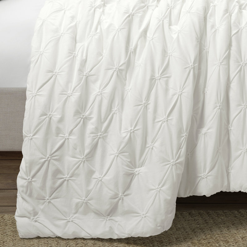 White King Cotton Pintuck 3-Piece Comforter Set