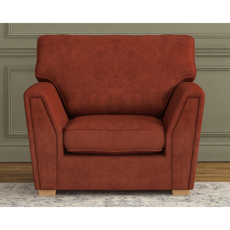 Upholstered Armchair, Olive