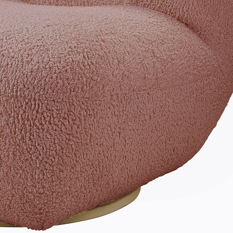 Fauteuil club pivotant l 32 po Compton, Ourson rose / sherpa