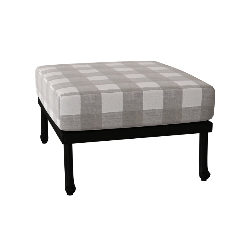 Casa Outdoor Ottoman, Textured Black, Canvas Spa Sunbrella® Canvas