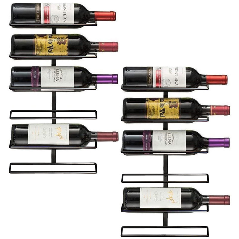 Sorbus Wall Mount Metal Wine Rack - Set of 2, 12 Level Wine Rack Wall Mounted for Wine Bottles, 2 Pack, 2