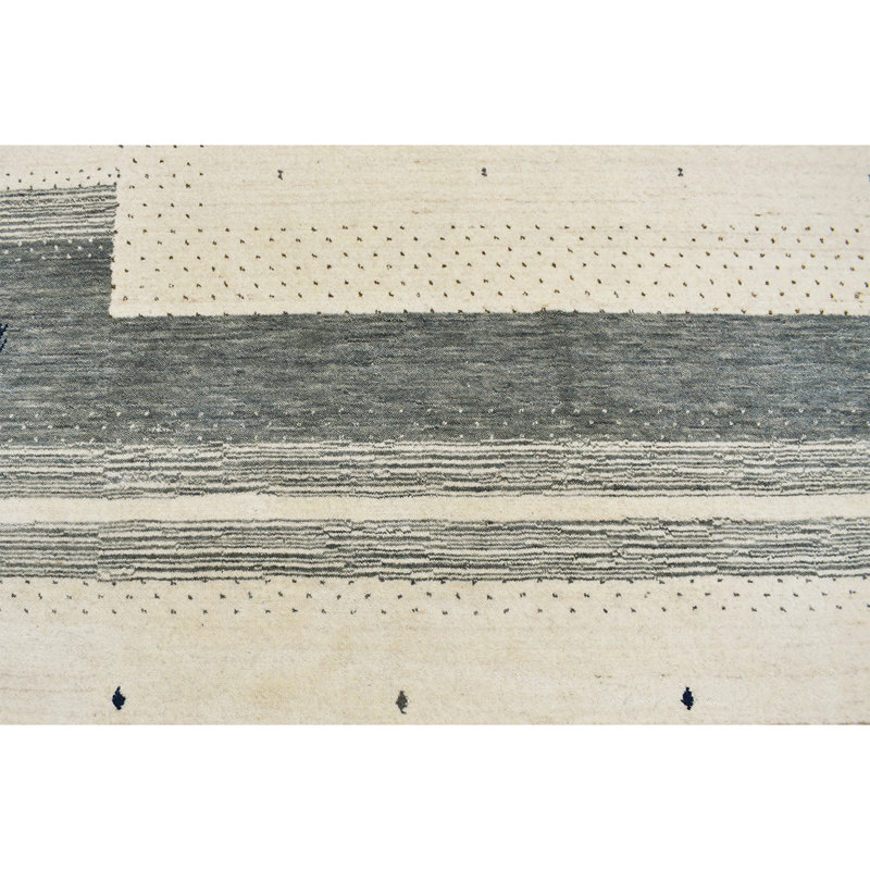Wool Area Rug in Gray, Rectangle 9' x 12'