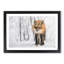 Red Fox in a Winter Forest in Abstract - Picture Frame Painting Print on MDF-55771987-55771995