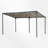 Wall-Mounted Sloping Metal Patio Gazebo