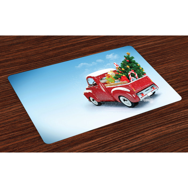 Pendergrass Christmas Truck Xmas Tree Placemat