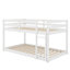 Lit superposé bas simple en bois avec échelle en bois-1079904435