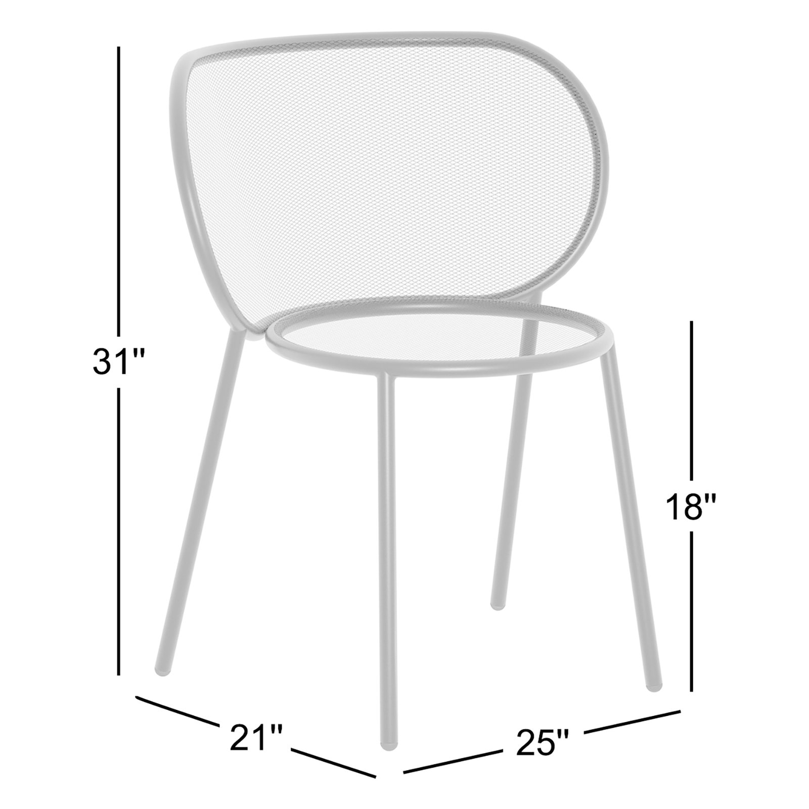 Abberton Premium All-Weather Wicker Outdoor Stacking Dining Side Chair, Black