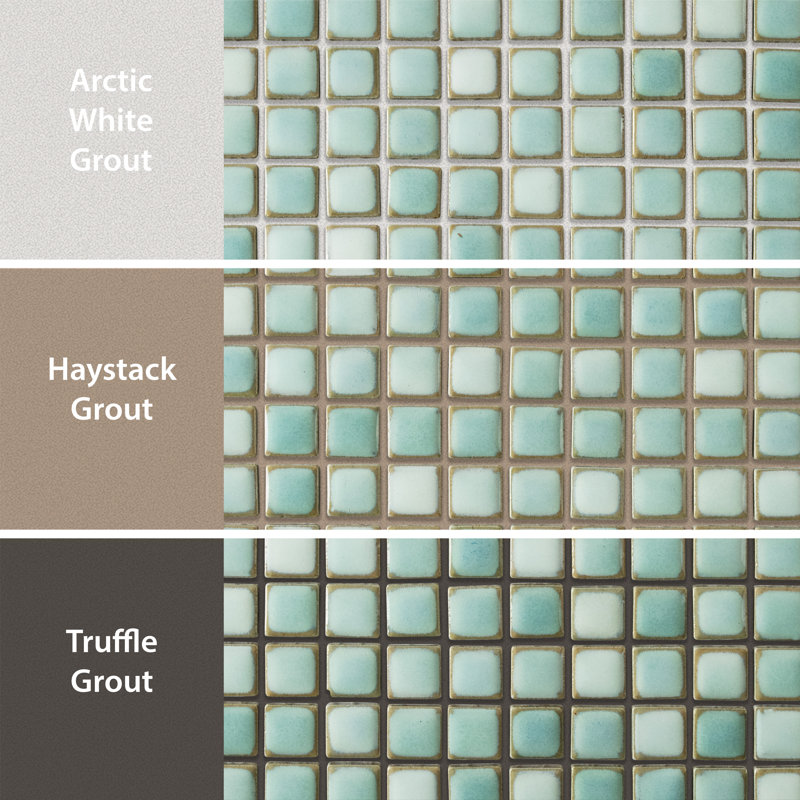 Hudson Edge 1" x 1" Porcelain Mosaic Tile, Green