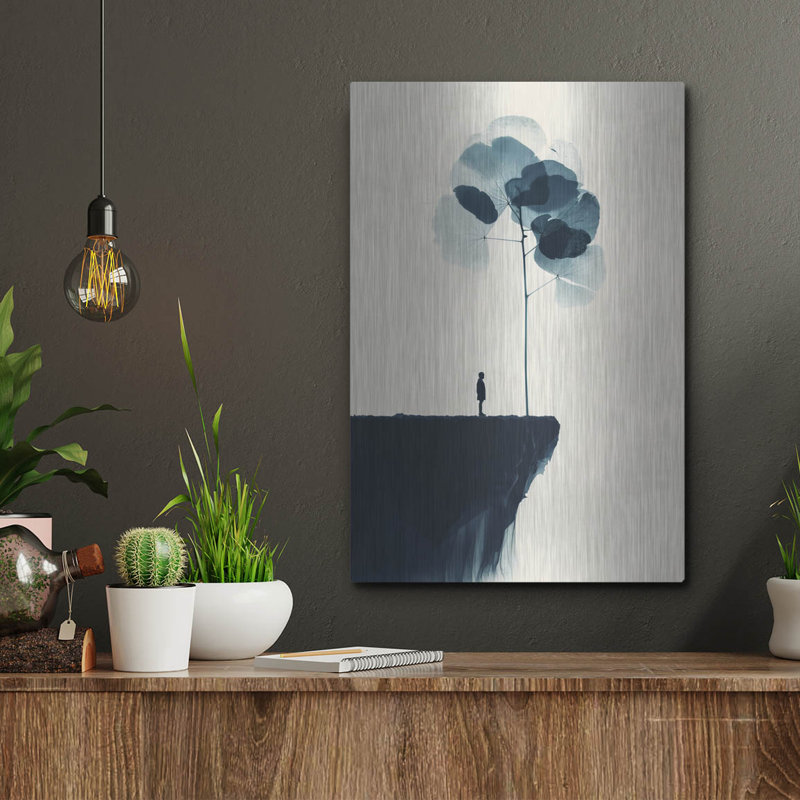 Ivy Bronx «The Edge Of The Cliff» par Andreas Magnusson, art mural en métal, H 16 po x l 12 po
