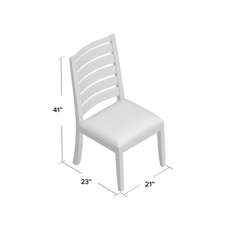 Chaise d'appoint rembourrée Trevion, Beige, Acajou