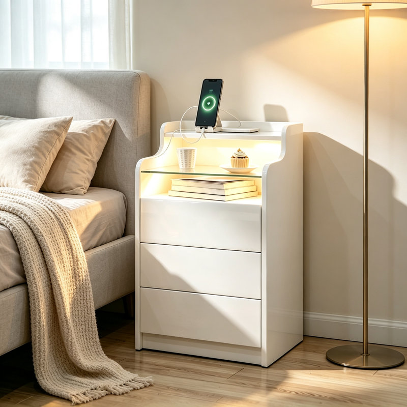 45 cm W Bedside Table