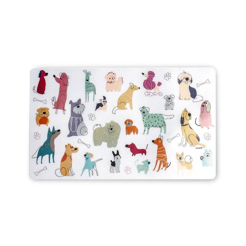 Dog Whimsy Print Pet Placemat, PP & EVA