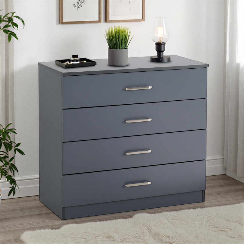 Sumrah 75cm W 4 - Drawer Chest of Drawers, Grey