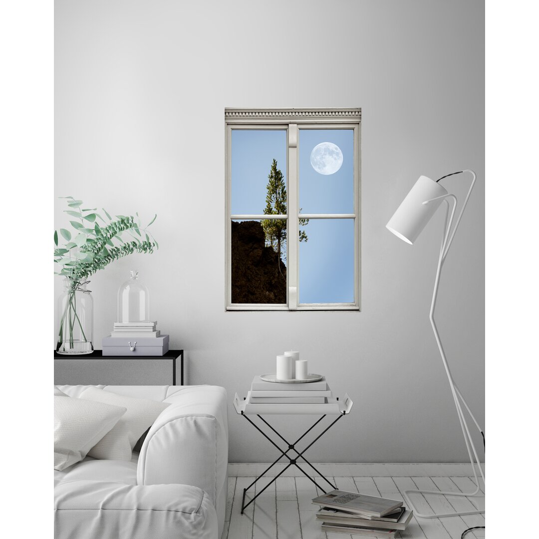 Wandtattoo High Vollmond Fenster