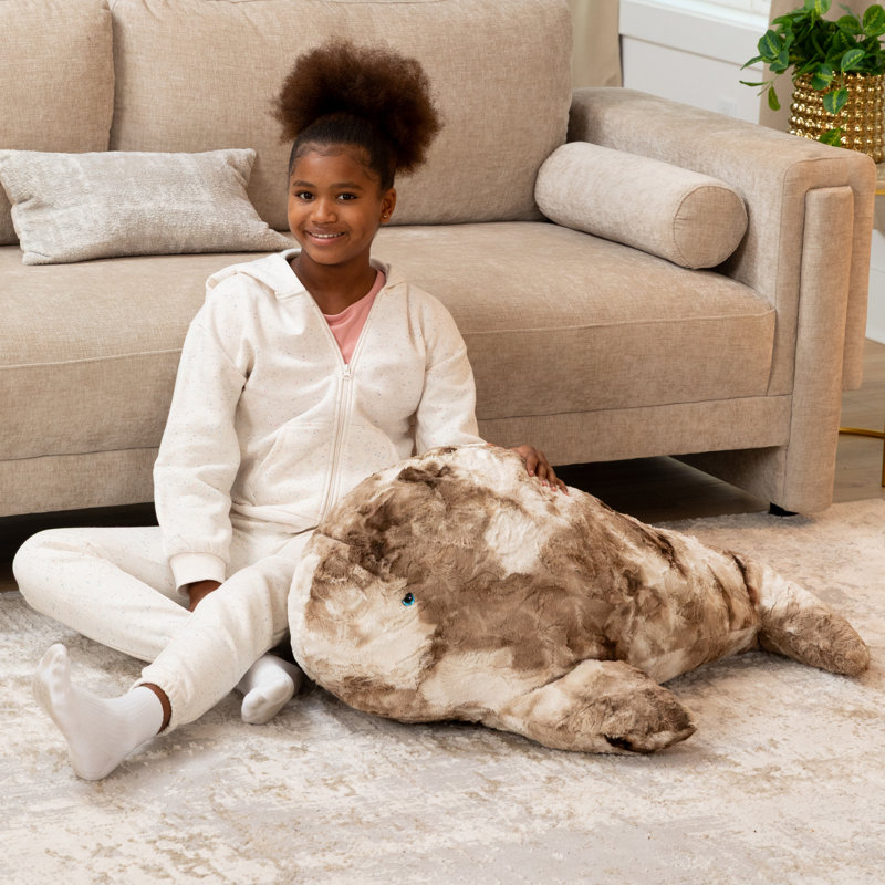 Pouf et pouf Raven-Symoné Marina The Whale Sea Buddy, Brun / Blanc