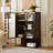 Modern Minimalist Freestanding Display Cabinet,Bookcase
