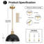 Luminaire suspendu pour îlot de cuisine à 1 dôme à 1 lumière Lysander-1122463496-1139569202