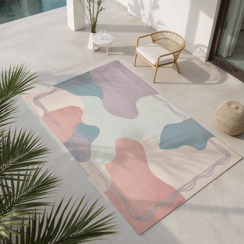 Wavelight Bloom Indoor And Outdoor Area Rug, Rectangle 1'6" x 2'6"