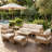 7 Pieces Outdoor Patio Conversation Set-1299540882