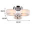 Hemby 65cm Modern Round Acrylic 3-Light  Semi Flush Mount