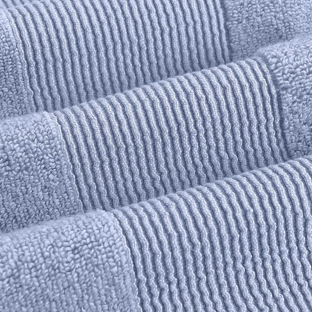 6-Piece Zero-Twist Cotton Towel Set, Wedgewood Blue