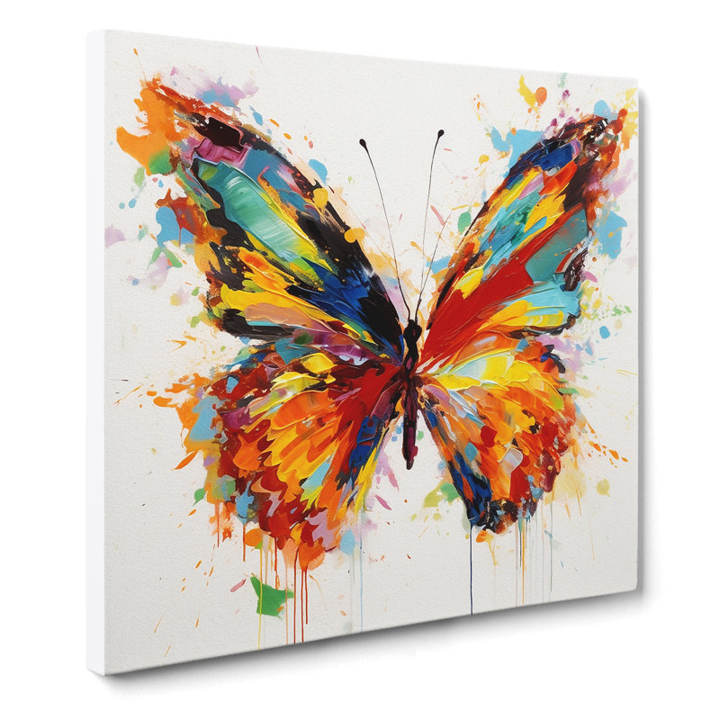 Butterfly Gestural Art - Print, 50cm H x 50cm W x 3cm D