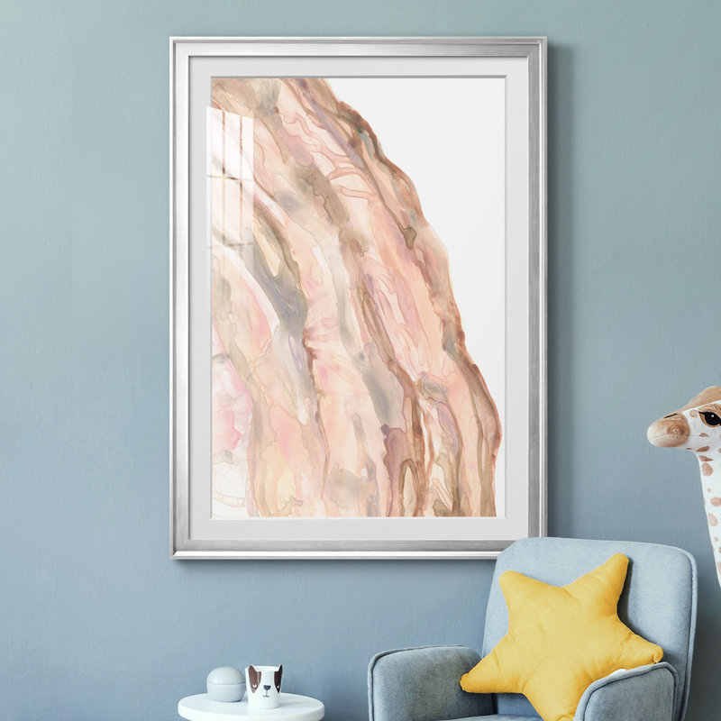 Rose Quartz I - reproduction de cadre photo, H 36,5 po x l 26,5 po x P 1 po, Argent