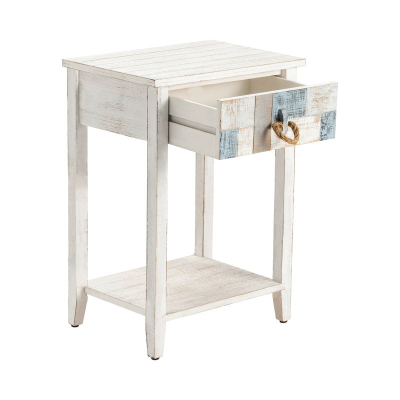 Harrel Solid Wood End Table with Storage