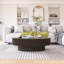 Table basse ovale en bois-845798628