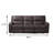 86.4" W Transitional Power Sofa, Gray