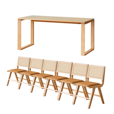 Longue table de travail longue table en bois massif