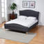 Lit tapissier en polyester très grand lit, gris anthracite H 45,86 po x l 81,95 po x L 86,31 po-360757145-360757144