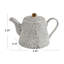 Théière en grès moucheté avec accents plaqués or