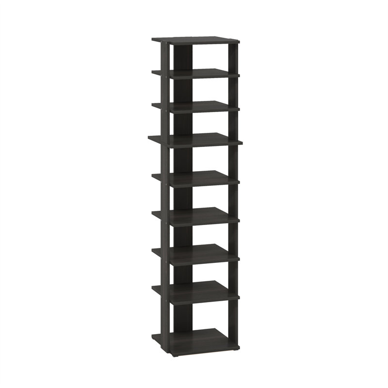 Compact 9-Tier Vertical Space Saving Closet Entryway Shoe Rack, Espresso