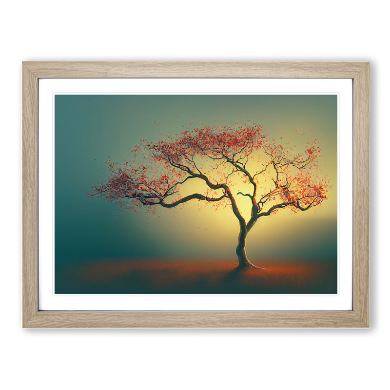 Sparkling Apple Tree - Framed Print, 25cm H x 34cm W x 2cm D, Oak