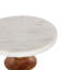 Mango Wood Decorative White Cake Stand with Wood Base