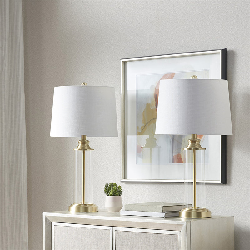 Ensemble de 2 lampes de table en verre Clarity