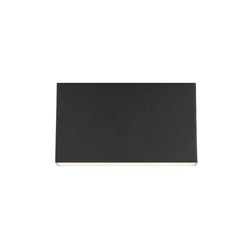 Outdoor Wall Sconce in Black, 5" H x 8.5" W x 8.5" D