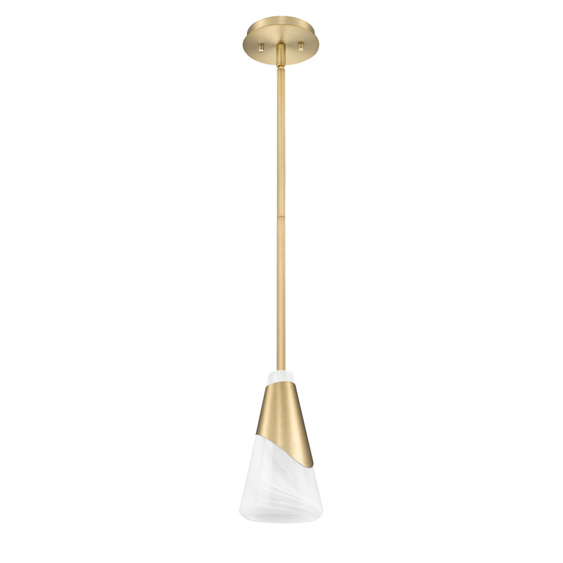 Luminaire suspendu 1 lumière Jamess, Doré, 13.25"