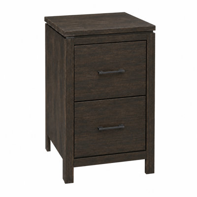 Solid Wood 2 Drawer File Cabinet - Made in USA