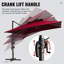 Parasol carré en porte-à-faux 120 po Ainaire-522259493
