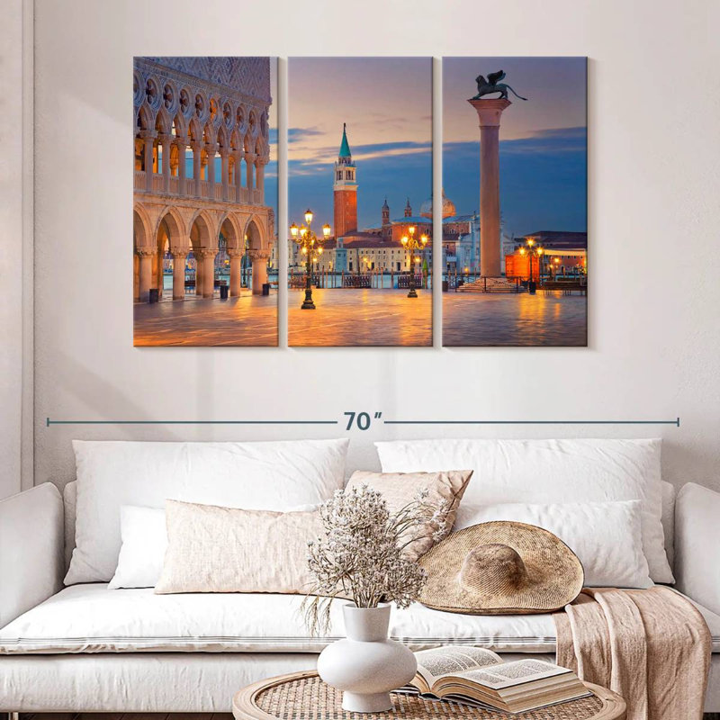 Sebbie Piazza San Marco matin, H 32 po x l 50 po
