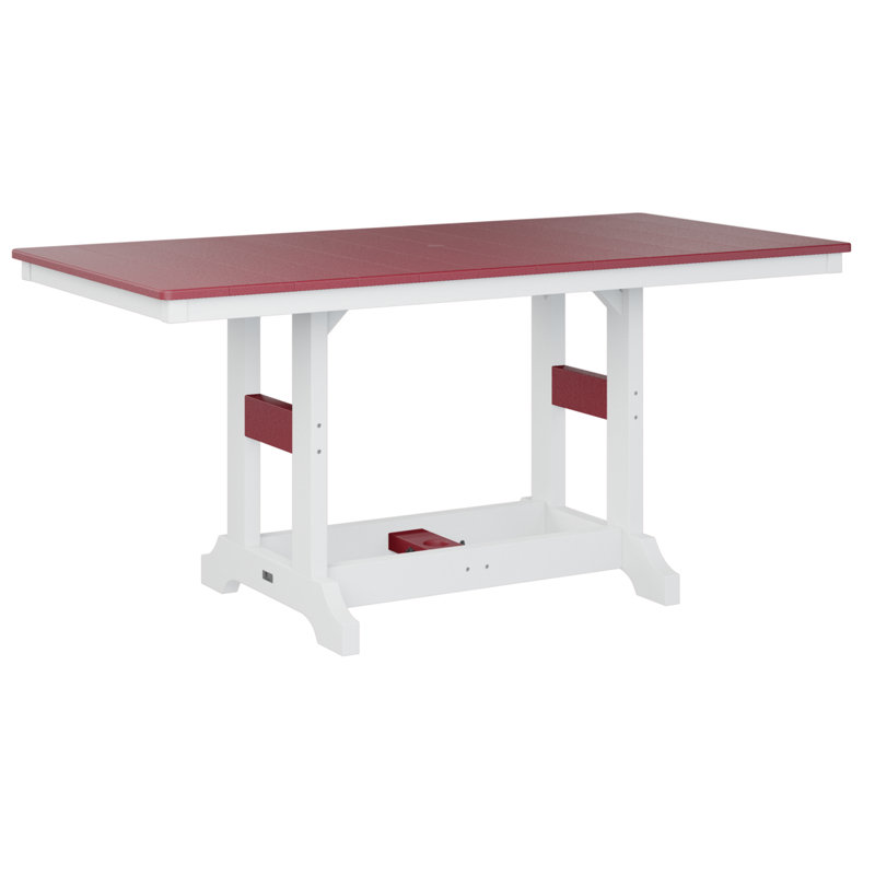 Table de salle à manger Chesterville, Rouge écarlate, H 30,87 po x l 66 po x P 33 po