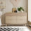Commode 6 tiroirs en bois naturel - Surface rayée