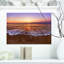 Eaux de mer teintées oranges au coucher de soleil, reproduction de photo sur toile tendue-26164282-33288063
