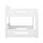 Lit superposé grand sur grand avec tablettes de rangement et ports USB, lit superposé en bois massif avec échelle et garde-corps-123077618